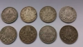 Лот сребърни монети от 1 лев 1882,1891,1912 и 1913 година - 10 броя, снимка 4