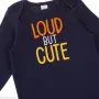 Бебешко Памучно боди синьо Loud But Cute S_1245618, снимка 2