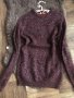 Топъл пуловер в цвят бордо, S, снимка 1 - Блузи с дълъг ръкав и пуловери - 31392142