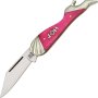 Колекционерски, удобен сгъваем джобен нож. Small Leg Knife Hot Pink (RR971), снимка 2