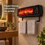 Стенен електрически отоплител 2000 W с ефект на пламък, снимка 6