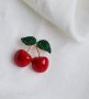 Стилна брошка "Черешки"- CHERRY Brooch, снимка 4