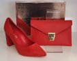 Червени дамски обувки на ток модел: 3191-2 Red, снимка 4