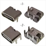 Букса конектор USB Type-C  6 , 4 , 2 pin , Waterproof IP67-IP68  panel mount connector,панелен  монт, снимка 2