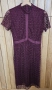 Рокля с плетена дантела марка Reserved размер 38 цвят бордо, снимка 1