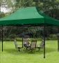 Градинска Шатра 3х4.50 - 23кг със Страници и Зелено Гумирано Покривало , снимка 8