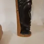 Масивна абаносова африканска фигура статуетка маска, снимка 3