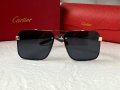 Cartier висок клас мъжки слънчеви очила с дървени дръжки, снимка 5
