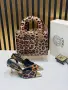 Versace Дамски Леопардови Обувки С Ток Каишка И Златен Връх Код SEM-718, снимка 4