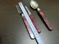 Български прибори Петко Денев сгъваеми вилица и лъжица , снимка 3