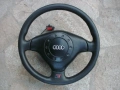Трилъчев волан - кожен S Line - Audi A4 B5 - 1995 г до 1997 год. и за Ауди А6 и А8  !, снимка 3