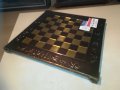 мед/месинг-жестока дъска за шах-внос швеицария 39х39х3см, снимка 5