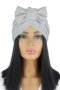Тюрбан за коса с пандела в сиво, снимка 1