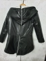 импрегнирано черно яке с качулка и цип, снимка 2