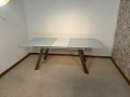 Стъклена дизайнерска трапезна маса, разтегателна, неползвана  !, снимка 7