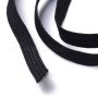 Ролка черен ластик 5 мм, плосък тъкан (плетен), 91 метра, снимка 7