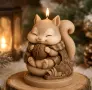 3D катеричка с шал и орех силиконов молд форма свещи гипс сапун смола фондан декорация торта , снимка 1