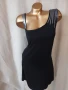 2XL/3XL Черна семпла рокля със сребристи пайети , снимка 1