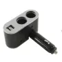 Разклонител за запалка с 2 гнезда и 2 USB порта, снимка 2