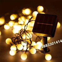 Соларно LED осветление, 60 броя, 6 метра Коледни соларни лампи, снимка 2 - Соларни лампи - 42093916