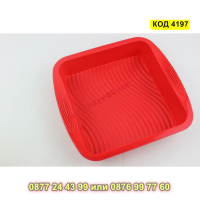 Голяма силиконова форма за торта - квадратна - КОД 4197, снимка 6 - Форми - 44655015
