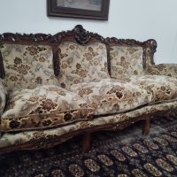 Старинна барокова гарнитура, снимка 4 - Дивани и мека мебел - 44253250