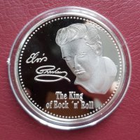 Възпоменателна монета - плакет Елвис Пресли., снимка 2 - Нумизматика и бонистика - 35491246