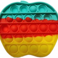 Антистрес детска играчка Фиджет Попит FIDGET POP IT с форма на ябълка, многоцветна, снимка 1 - Игри и пъзели - 32112902