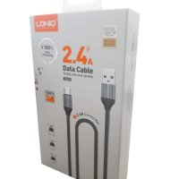 Дълъг 2М LDNIO LS432 2.4A Type C USB кабел за зареждане и пренос на данни, снимка 1 - USB кабели - 40666598