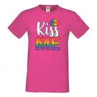  Мъжка тениска Kiss Me multicolor Прайд,Празник.Повод,Изненада, снимка 9 - Тениски - 37102936