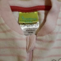 Плюшена пижамка/ ромпър р-р 74/80 + подарък, снимка 4 - Бебешки гащеризони - 31812655