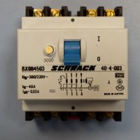 дефектнотокова защита SCHRACK 40-4-003 residual current circuit breaker 40A, 30mA, снимка 4 - Резервни части за машини - 37238865