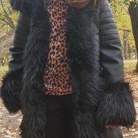 Детско кожено яке с пух за 6-7 год., снимка 2 - Детски якета и елеци - 31022298
