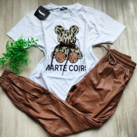 дамски комплект тениска и панталон, снимка 3 - Комплекти - 44616926