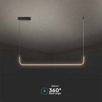 LED Полилей 12W Черен Неутрално Бяла Светлина, снимка 3 - Полилеи - 40757996