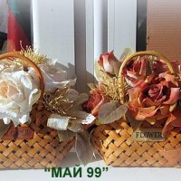 Ратанова кошничка с рози, снимка 4 - Подаръци за рожден ден - 42552489