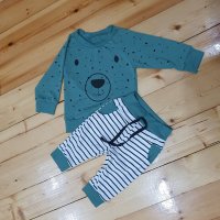 РАЗПРОДАЖБА!!! Ново бебешко комплектче с дълъг ръкав и панталонки, снимка 5 - Комплекти за бебе - 30611130