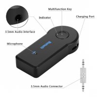 НОВО Bluetooth за кола AUX хендсфри аудио приемник жак 3.5мм НАЛИЧНО!!!, снимка 5 - Аксесоари и консумативи - 31701161