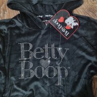 Черен суичър кадифе Betty Boop-30лв.НОВ, снимка 2 - Суичъри - 38435031