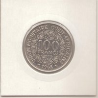 Western Africa(BCEAO)-100 Francs-1968-KM# 4, снимка 2 - Нумизматика и бонистика - 29285671