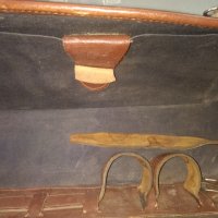 Антична кафява кожена лекарска чанта от период 1950 г , снимка 5 - Антикварни и старинни предмети - 31144273