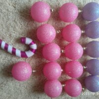 Розови лилави Сребърни топки, снимка 3 - Декорация за дома - 42757968