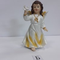 Ангел седефено бяло с жълто , модел Б., снимка 4 - Статуетки - 37925597