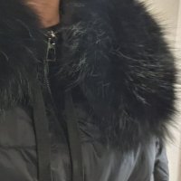 НАМАЛЕНИЕ Луксозно черно яке с гъши пух и лисица , снимка 2 - Якета - 42729650