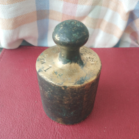 Царска Бронзова теглилка от 1 кг.  Маркери от 1925 г., снимка 2 - Антикварни и старинни предмети - 44742652