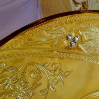 Английска фруктиера 24k Gold,скъпоценни камъни. , снимка 8 - Антикварни и старинни предмети - 29421074