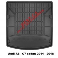 Гумена стелка за багажник Frogum Фрогум Audi Ауди A6 C7 А6 Ц7 2011 - 2018 Sedan, снимка 1 - Аксесоари и консумативи - 33766421