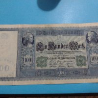 Райх банкнота - 100 марки 1910 година Германия зелен печат за колекция - 18896, снимка 7 - Нумизматика и бонистика - 31186592