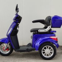 Луксозна едноместна електрическа триколка модел VISTA T408 в син цвят, снимка 4 - Мотоциклети и мототехника - 42790527