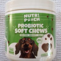 Nutripooch пробиотици за кучета - 120 дъвки, имунитет на червата, облекчаване сърбежа при алергии, снимка 7 - За кучета - 44207712